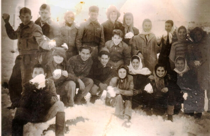 שלג בתל אביב, 1950. צילום: מקסימה גרליץ. מתוך אתר פיקיוויקי